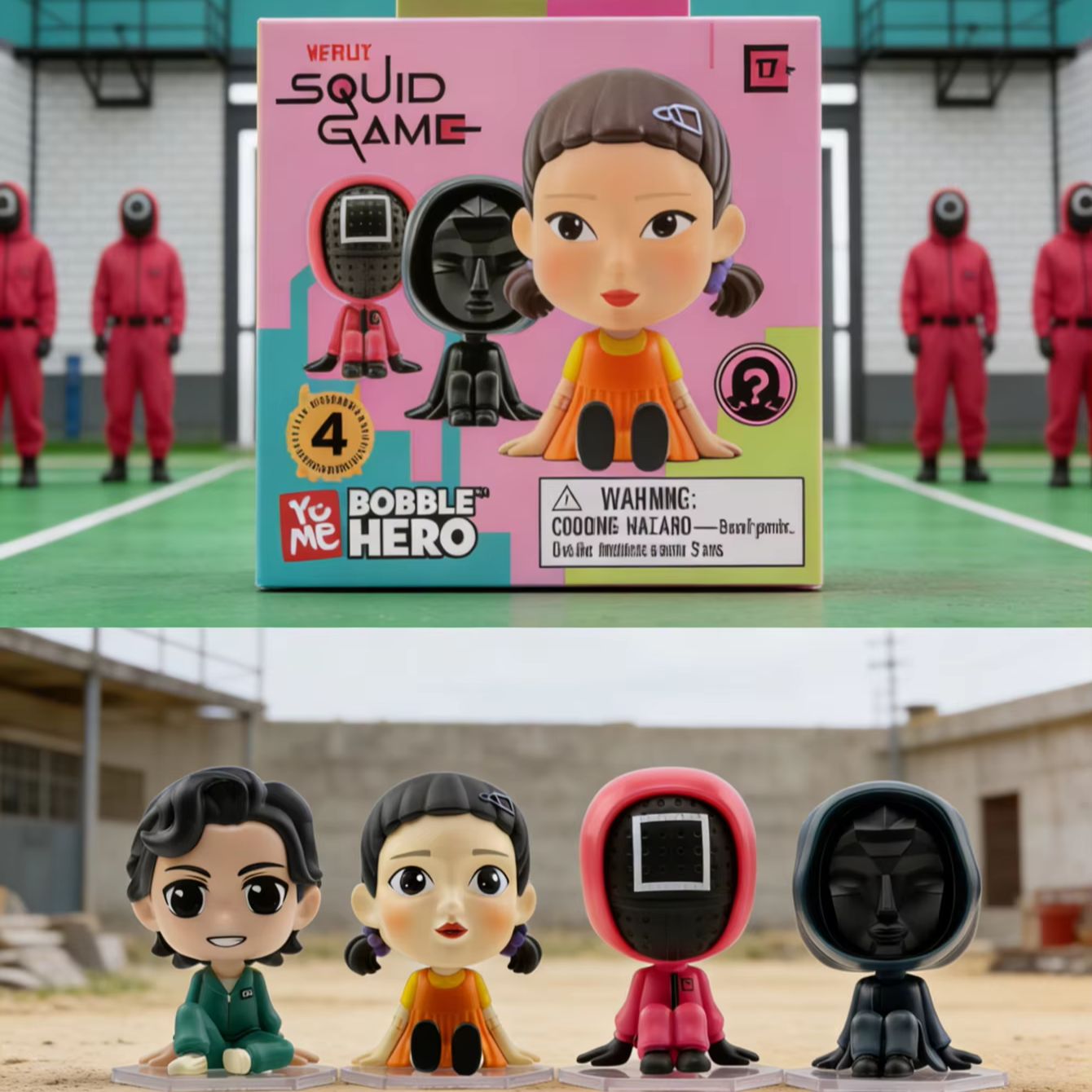 Party Games Netflix - 1個入り イカゲーム公式ライセンス ブラインドボックス サプライズボックス 3Dフィギュア コレクタブルアニメフィギュア
