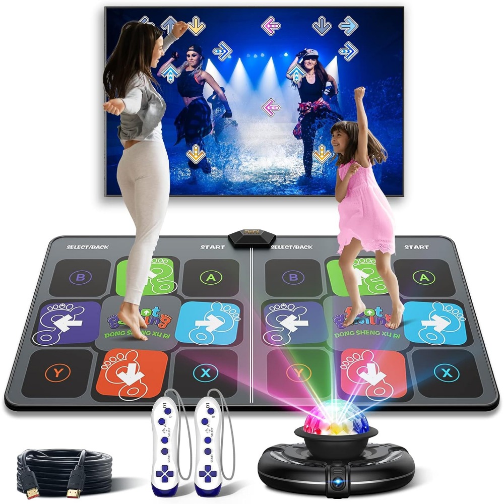 Party Games Nintendo Switch - エクササイズと楽しい時間のためのワイヤレスダンスマット、テレビ用ダンスパッドゲーム、2人用、室内アクティブプレイ、パーティーやギフトに最適