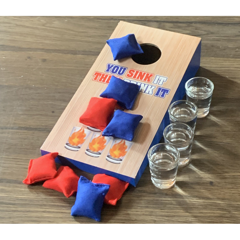 Party Games Kids And Adults - 1セット木製投げゲームボード ポータブル屋外パーティー用品 大人子供向け カーニバルガーデンパーティーゲーム 砂袋投げおもちゃ