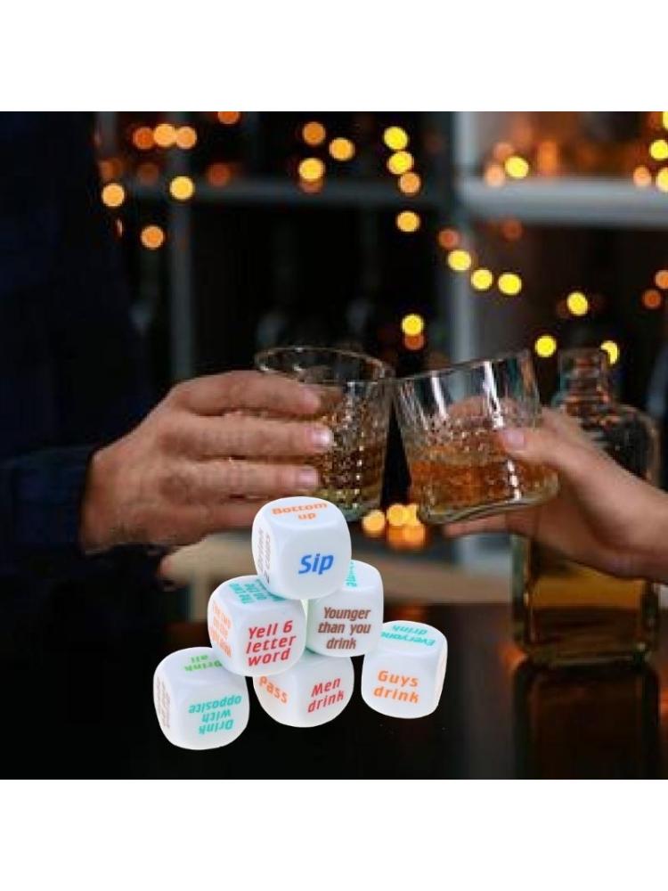 Party Games Adults Drinking - 6 個 25 ミリメートルワインサイコロ楽しいパーティーゲームバーパーティーパブ恋人ドリンク決定サイコロセット