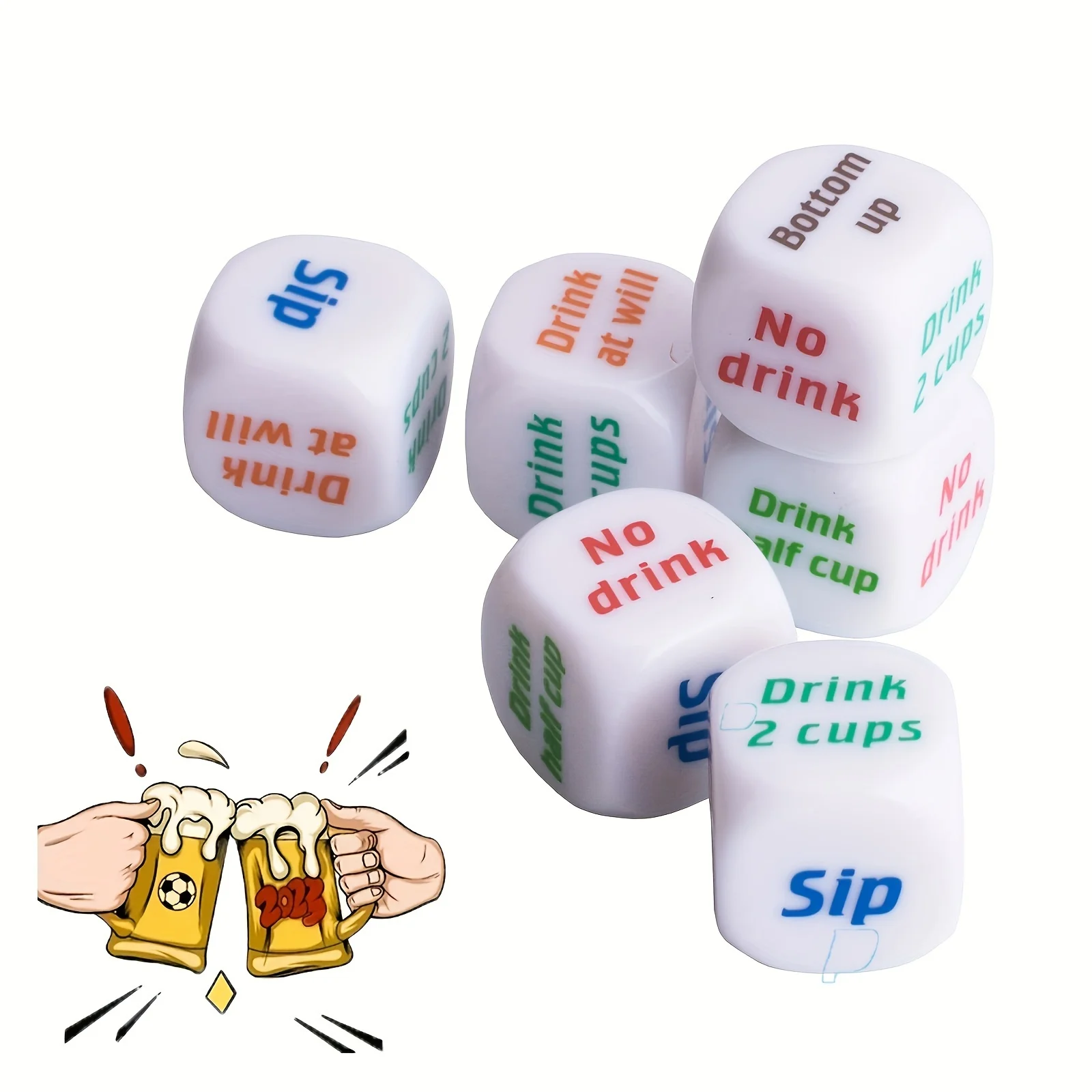 Party Games Adults Drinking - 大人向けパーティー用インストラクションダイスセット、バー、クラブ、クリスマス、結婚式、誕生日、卒業式、祝日用のインタラクティブゲームアクセサリー
