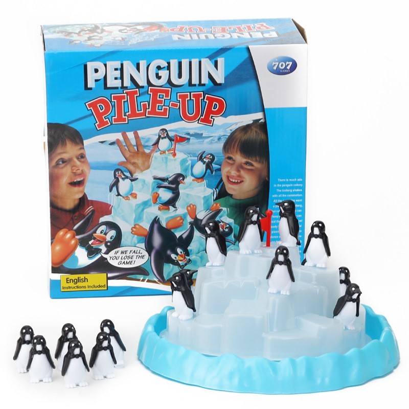 Party Games No Props - 氷山積み重ねペンギンバランスおもちゃボードゲームパズルおもちゃ早期教育集会パーティーゲーム小道具子供のための誕生日プレゼント