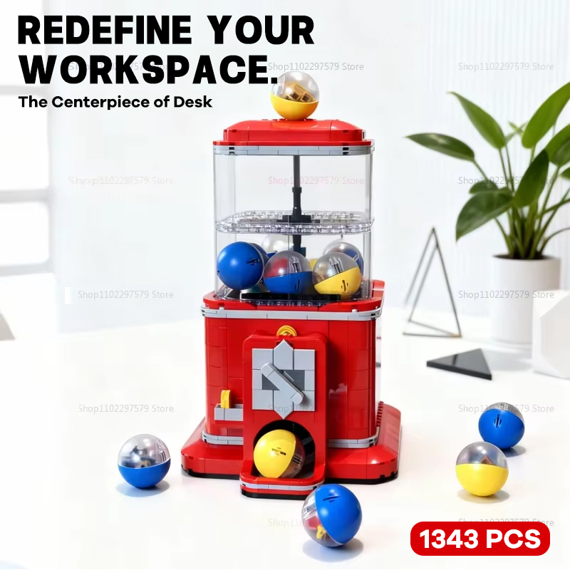 Party Games Group - 新しいクリエイティブ自動販売機ビルディングブロックセット 1343 個コイン式プレイゲームおもちゃ子供女の子男の子誕生日ギフト教育キット