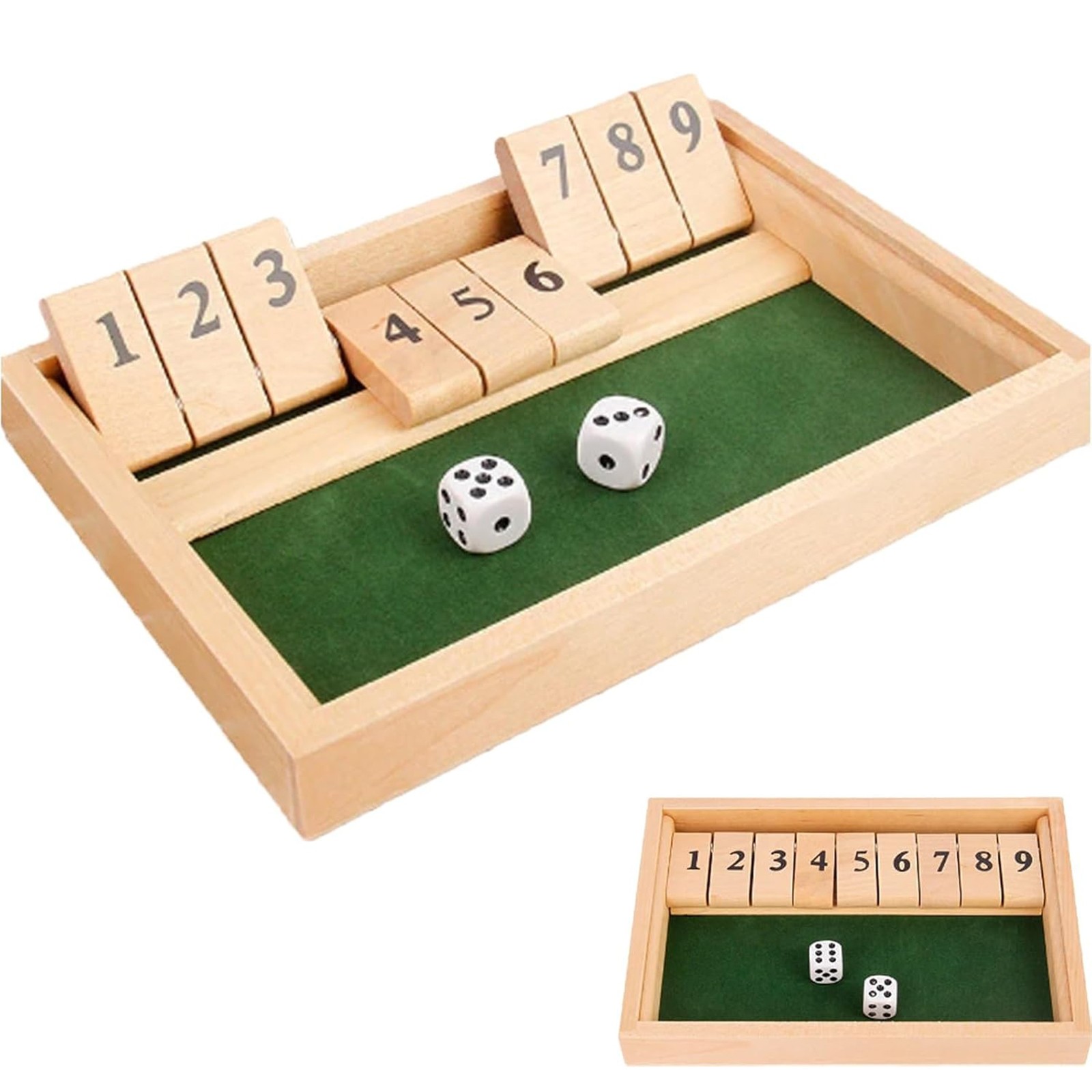 Party Games Adults Drinking - デラックス四面9ナンバーシャット・ザ・ボックスボードゲームセット、サイコロパーティー、クラブ、大人向け飲酒ゲーム、家族へのギフト