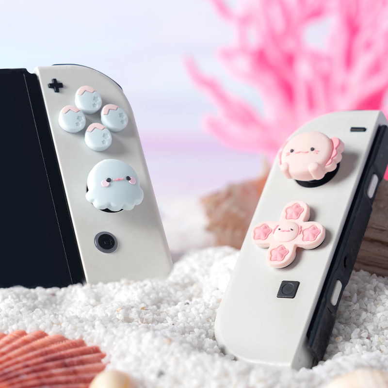 Party Games Nintendo Switch - 水槽パーティー シリコン製ソフトDパッドボタン ABXYキー ステッカー スキンケース Switch