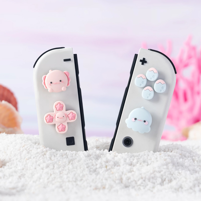 Party Games Nintendo Switch - 水槽パーティー シリコン製ソフトDパッドボタン ABXYキー ステッカー スキンケース Switch
