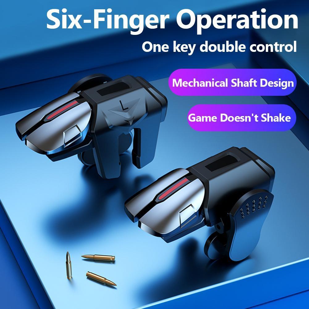 Party Games Physical - Pubgゲーム用の発射ボタンコントローラー,物理ボタン,遅延なし,シューティングゲーム,iPhone, Androidフォン,2個
