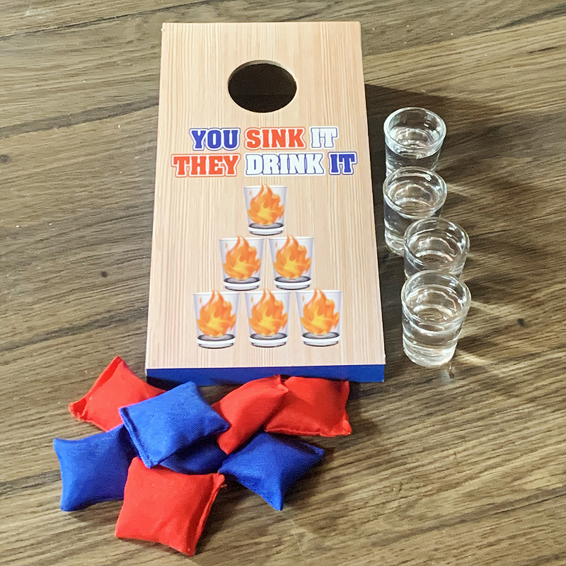 1セット木製投げゲームボード ポータブル屋外パーティー用品  - Party Games Kids And Adults のレビューと価格