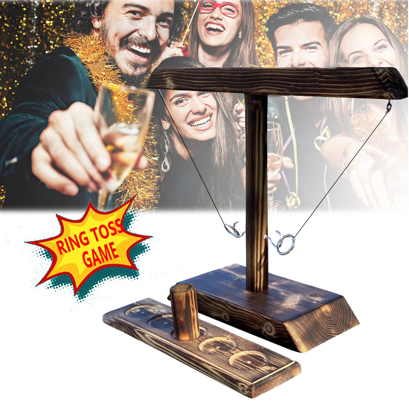 大人と子供のためのX字型のリング,木製の折りたたみ式ゲーム, - Party Games Adults Drinking のレビューと価格