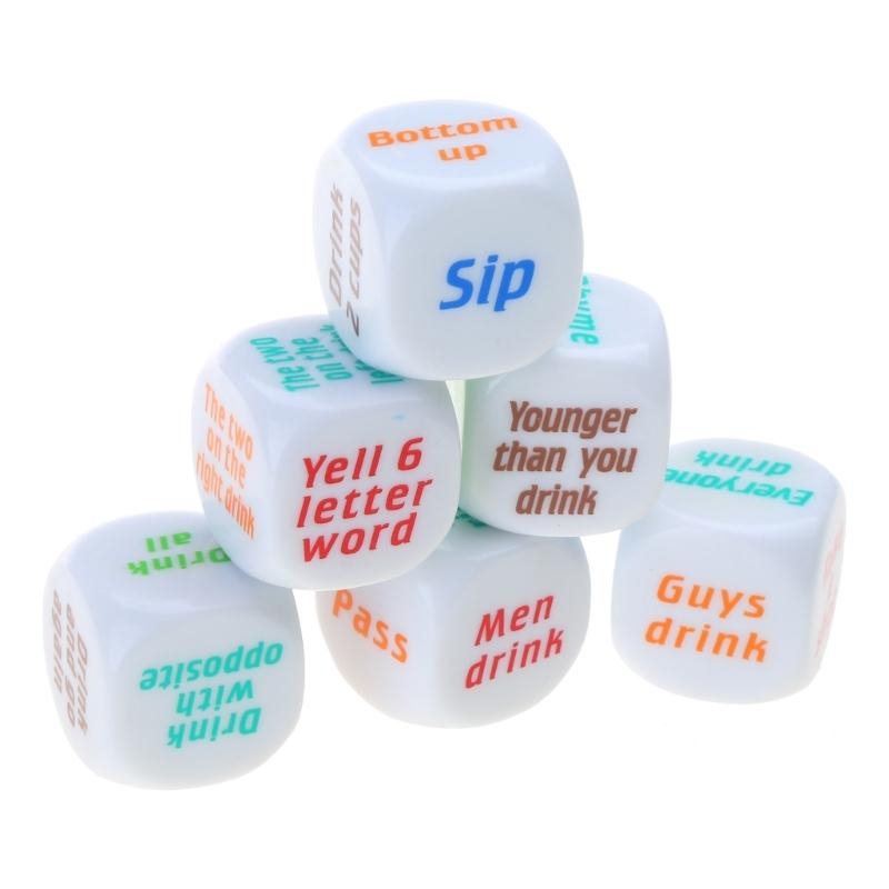 6 個 25 ミリメートルワインサイコロ楽しいパーティーゲー - Party Games Adults Drinking のレビューと価格