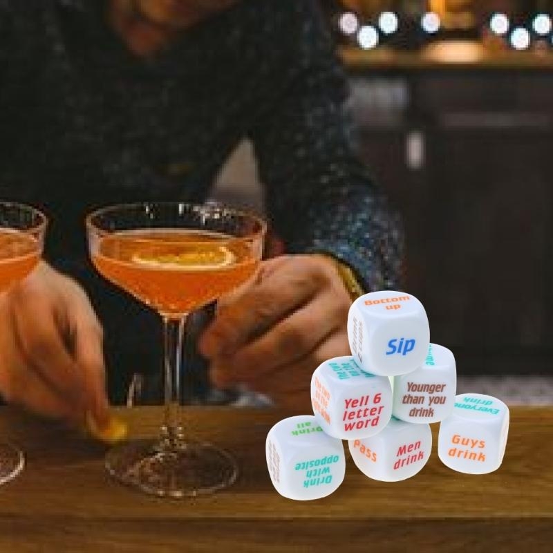 6 個 25 ミリメートルワインサイコロ楽しいパーティーゲー - Party Games Adults Drinking のレビューと価格