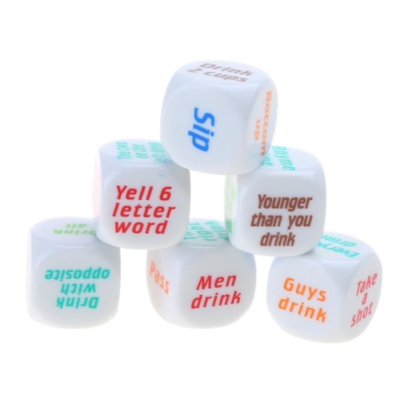 6 個 25 ミリメートルワインサイコロ楽しいパーティーゲー - Party Games Adults Drinking のレビューと価格
