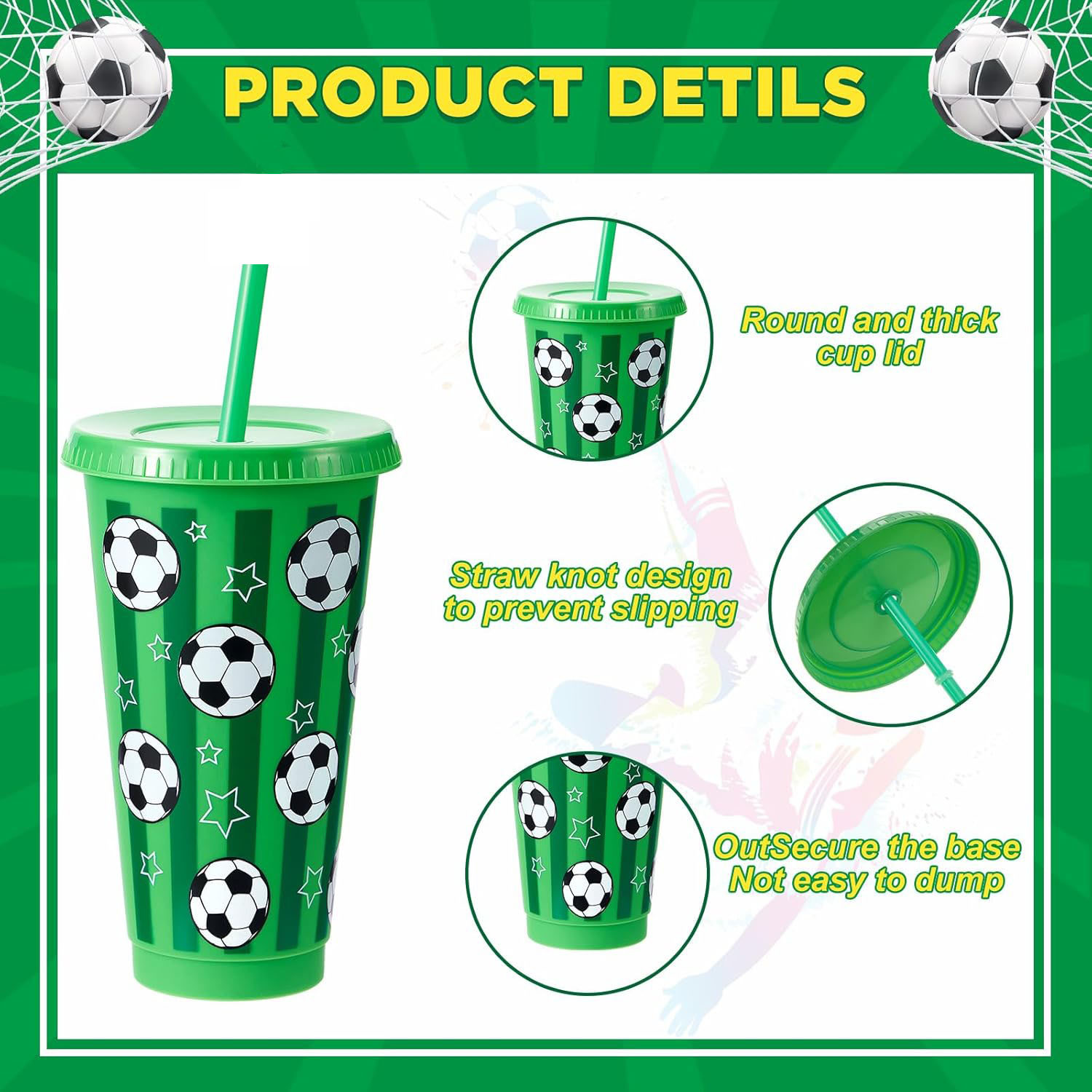 6/12個入り 710ML プラスチック製サッカーカップ 2 - Party Games Adults Drinking のレビューと価格
