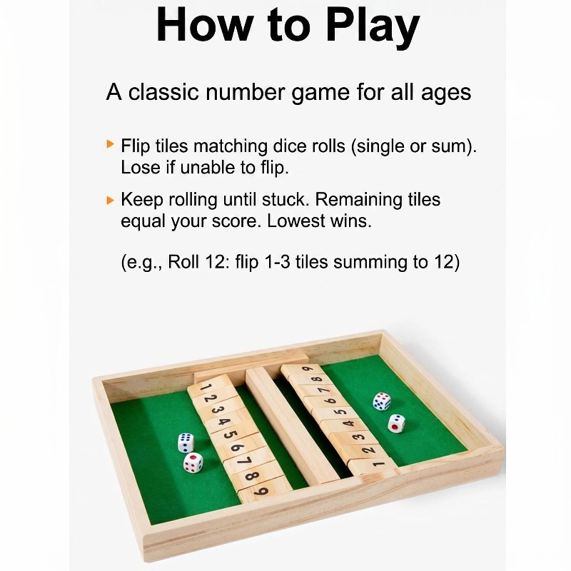 算数ダイスボードゲーム9/12数字シャット・ザ・ボックスボー - Party Games Adults Drinking のレビューと価格