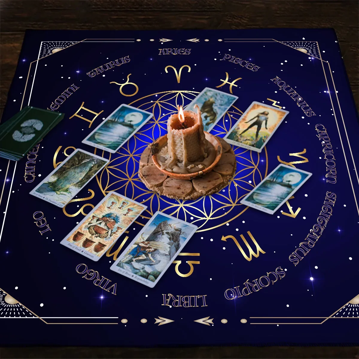 曼荼羅のホイール付きタロットテーブルクロス,占星術ボードゲー - Zodiac Party Games のレビューと価格