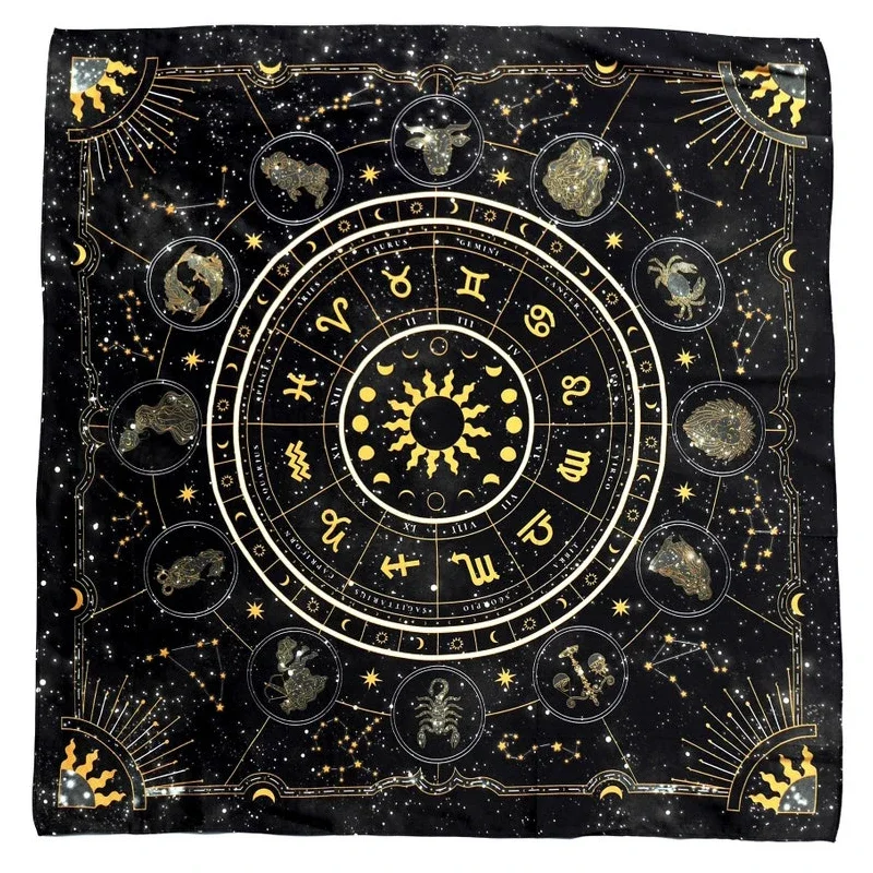 タロットクロス干支ホイール占星術ベルベットクロス占いボードゲ - Zodiac Party Games のレビューと価格