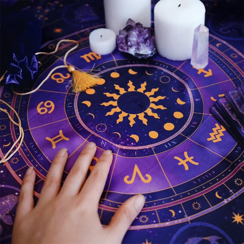 タロットクロス干支ホイール占星術ベルベットクロス占いボードゲ - Zodiac Party Games のレビューと価格