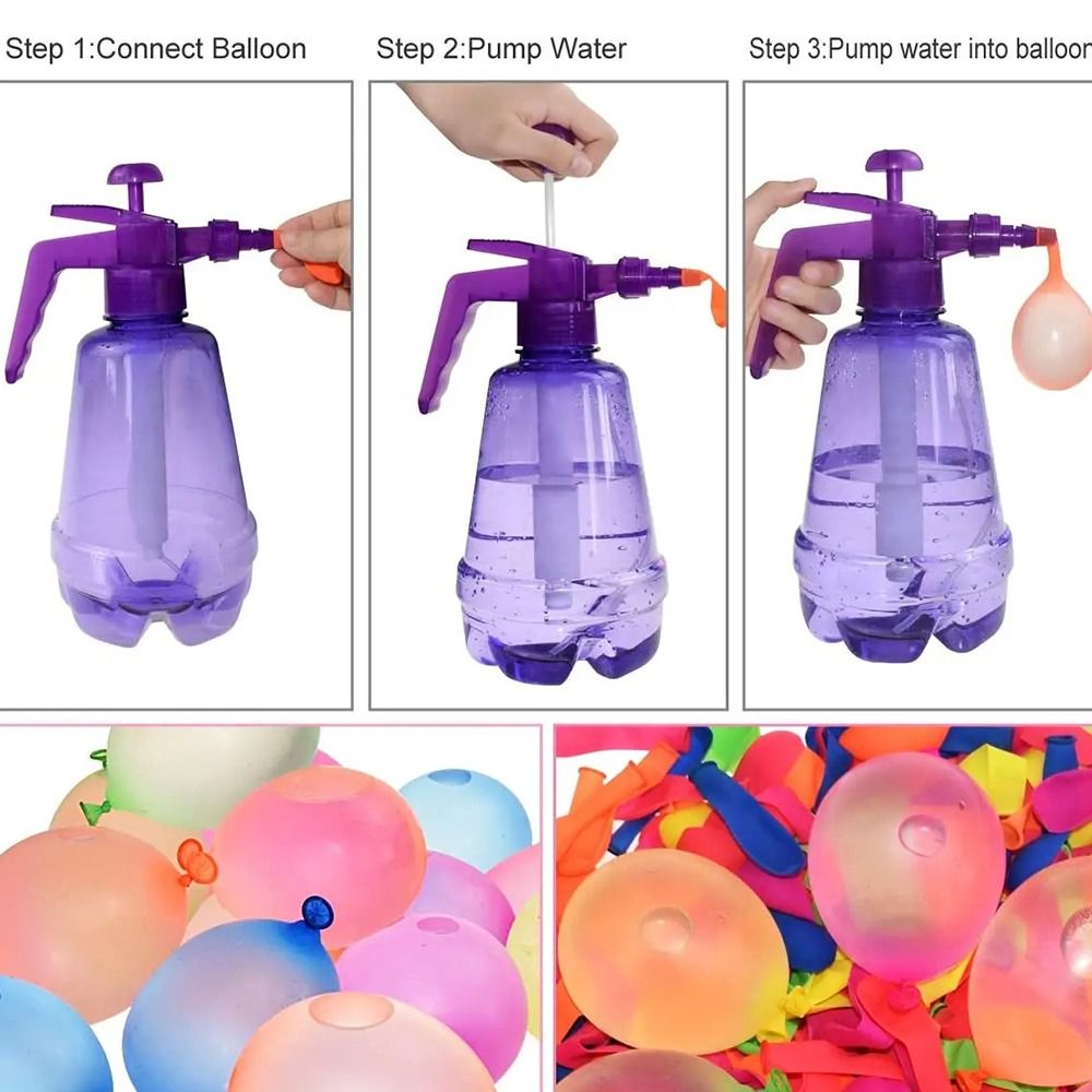 新しいポータブル空気水爆弾バルーンポンプ子供用パーティー屋外 - Party Games Bomb のレビューと価格