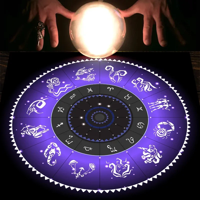 タロットクロス紫干支ホイールベルベットクロス占いボードゲーム - Zodiac Party Games のレビューと価格