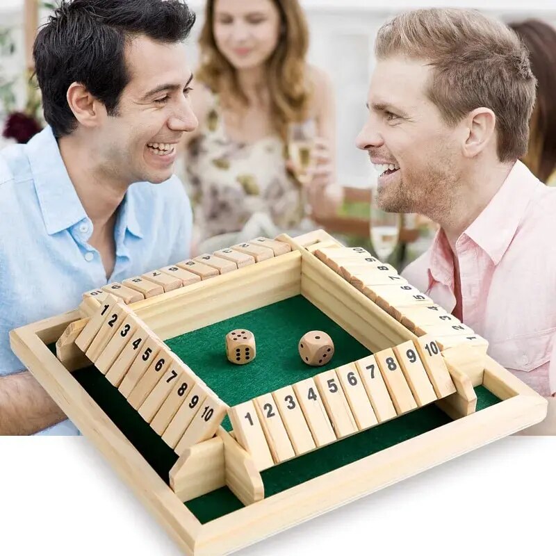 デラックス 4 面 10 数字 シャット ザ ボックス ボー - Party Games Adults Drinking のレビューと価格