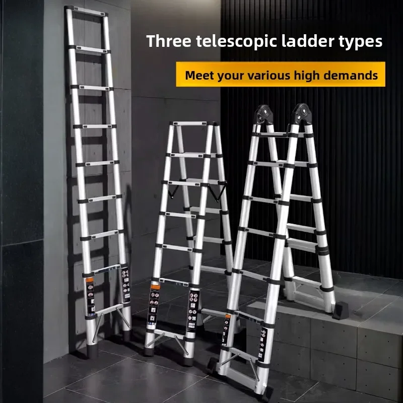 伸縮はしご アルミ合金多機能ジョイントヘリンボーンはしご 折 - Ladder Toss Set のレビューと価格